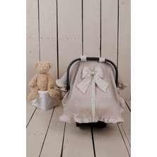 Fırfırlı 2'li Bebek Puset Örtüsü Puset Minderi Ortopedik Bel Destekli