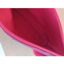 Lacivert Kırmızı Bohem Clutch