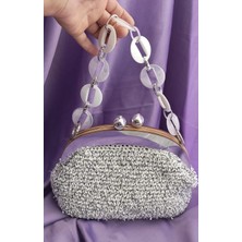 El Yapımı Şık Abiye Hasır Çanta 13