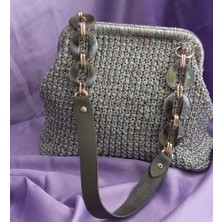 El Yapımı Şık Abiye Makrome Örgü Çanta 8