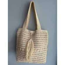 El Yapımı Şık Abiye Hasır Çanta 5