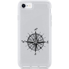 Zeyno Apple iPhone 6 Uyumlu Pusula Siyah Desenli Silikon Kılıf