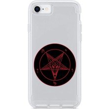 Zeyno Apple iPhone 8 Uyumlu Pentagram Desenli Silikon Kılıf