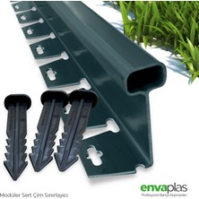 Envaplas Pratik Garden Yeşil Strong Sert Çim Ayırıcı - 5 mt - 2 x 2,5 mt Sınırlayıcı - Taş Toprak Bariyer