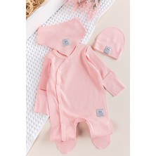 Babymod Kendinden Eldivenli Naturel Bebek Tulum Takım
