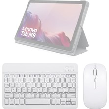 Wontis Lenovo Tablet M9 Uyumlu Aeroset-Bm 520 Beyaz Kablosuz Bluetooth Tablet Klavye Mouse Seti