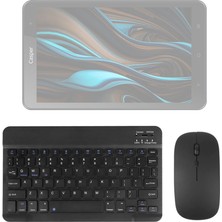 Wontis Casper Vıa S38 Uyumlu Aeroset-Bm 530 Siyah Kablosuz Bluetooth Tablet Klavye Mouse Seti