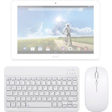 Wontis Acer Iconia A3-A20 Uyumlu Aeroset-Bm 520 Beyaz Kablosuz Bluetooth Tablet Klavye Mouse Seti