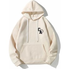 Amor Man Büyük Beden Özel Tasarım Kapüşonlu Californıa C A Baskılı Oversize Battal Erkek Sweatshırt