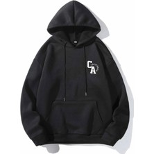 Amor Man Büyük Beden Özel Tasarım Kapüşonlu Californıa C A Baskılı Oversize Battal Erkek Sweatshırt