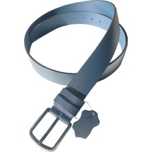 Efluce Hediyelik Lacivert Erkek %100 Hakiki Deri Kemer 4Cm - Eybul