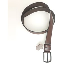 Efluce Hediyelik Kahverengi Erkek %100 Hakiki Deri Kemer 4Cm - Eybul