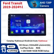 Victor Ford TRANSIT(2019-2024 Yıl) Android Sürüm 13 Multimedya Kablosuz Carplay Navigasyon 10 Inç Ekran 1G Ram +16GB Hafıza Çerçeveli ve arka görüş kameralı