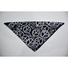 Peace DESENLI%100 Pamuklu Kumaş Bandana Fular,saç Bandı,saç Aksesuar