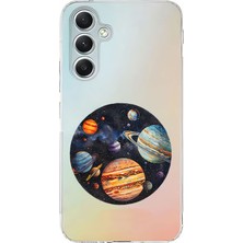 Zeyno Samsung A15 Uyumlu Gezegen Sistemi Desenli Silikon Kılıf