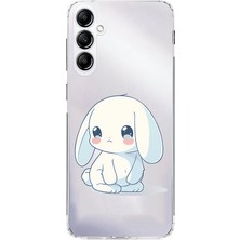 Zeyno Samsung A54 Uyumlu Üzgün Tavşan Desenli Silikon Kılıf