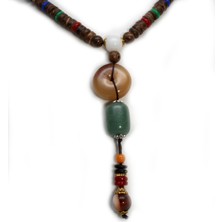 Omark Cotton Doğal Taş Ahşap Kolye