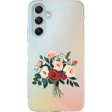 Zeyno Samsung A55 Uyumlu Çiçek Buketi Desenli Silikon Kılıf