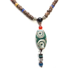 Omark Cotton Yeşil Ahşap Kolye