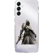 Zeyno Samsung A34 Uyumlu Kara Şovalye Pelerinli Desenli Silikon Kılıf