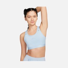 Nike Dri-Fit Swoosh On-The-Run Trail Medium-Support Kadın Orta Destekli Mavi Spor Bra Sütyen FN2909-440