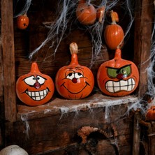 Cadılar Bayramı Hallowen Handmade Balkabağı Çini