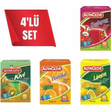 Tek Içimlik Içecek Tozu 4lü Paket 40 x 1,5 gr  Portakal,limon,kuşburnu,kivi