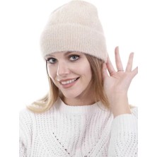 Tarz Yeri Unisex Tam Kalıp Ince Sakallı Triko Bere - Pudra