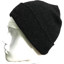 Tarz Yeri Kışlık Tam Kalıp Çocuk Triko Bere - Siyah