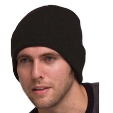 Tarz Yeri Tam Kalıp Kışlık Triko Bere - Siyah