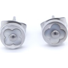 FerizZ 316L Çelik Sedef Yonca Çift Küpe UNK-523