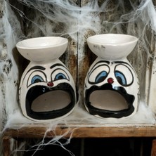 Cadılar Bayramı Hallowen Buhurdanlık  Mumluk Handmade Dkoratif