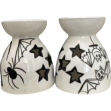 Cadılar Bayramı Hallowen Buhurdanlık  Mumluk Handmade Dkoratif