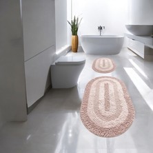 Hüma Çeyiz Tafting 2'li Banyo Paspasi Halisi Pelus Hall Klozet Takimi Ebatlar 50 x 60 cm - 60 x 100 cm