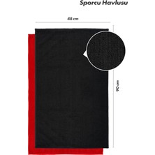 Dat35 Ikili Sporcu Havlu Seti Microfiber Gym Plates Fitness Boks Tenis Spor Havlusu 48x90cm