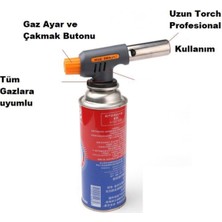 Depolife Torch Kafa Tüm Çakmak Gaz Tüplerlerine Uyumlu Torch Pürmüz Alevli Çakmak Pürmüs Üniversal Kafa