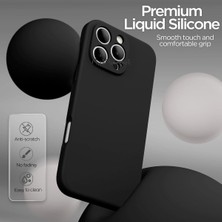 MTK Moveteck Iphone 16 Pro Max Kılıf Kamera Korumalı Yumuşak Renkli Silikon + 9h Ekran Koruyucu Cam 2in1 Set