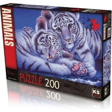 Toyfest Ks Iki Yavru Kaplan 200 Parça Puzzle