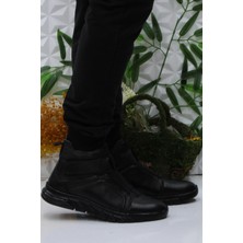 Mehmet Mete 229-1 Siyah Frm Men Çırtlı Kauçuk Taban Hakiki Deri Erkek Bot