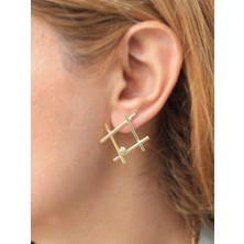 Neva Jewelry Çubuk Üçgen Küpe