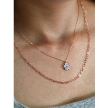 Neva Jewelry Mini Kalp Çiçek Kolye