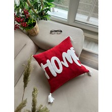 En Gözde Home Yılbaşı Noel Temalı Punch Nakışlı Kırlent Kılıfı