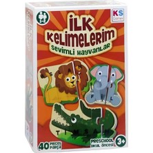 Toyfest Ilk Kelimelerim Hayvan Tanıtımlı 2 Parça Yapboz Hayvanlar - 9 Hayvan Puzzle