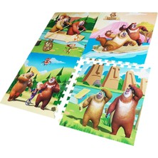 Toyfest Sevimli Ayıcıklar Eva Puzzle Yer Matı 120X120 cm Oyun Matı 12 mm Kalınlık