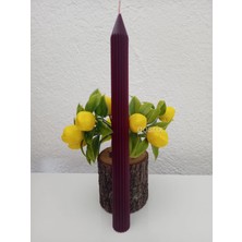 Qosrix Bordo Şamdan Soya Mumu