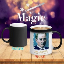 Mustafa Kemal Atatürk Portre Sihirli Kupa Bardak-p14