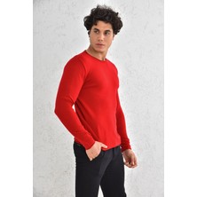 Sosis O Yaka Trender Erkek Kazak 6617 Kırmızı