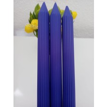 Qosrix 3'lü Mor Şamdan Soya Mumu