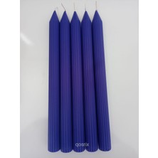 Qosrix 5'li Mor Şamdan Soya Mumu