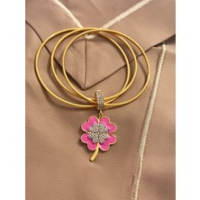 Mona Roza Gümüş Ajda 925 Ayar Gümüş  Model Üç Adet Charm Bilezik